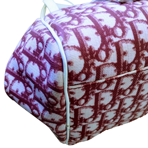 💯 Authentic Christian Dior(Made in Italy) Trotter Bag. Pink and White - Picture 13 of 15